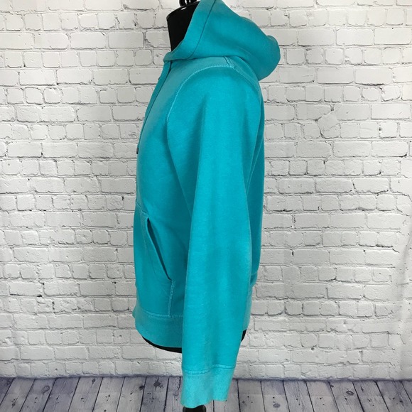H&M Mens L.O.G.G. Teal Blue Full-Zip Hoodie | Size Small - Picture 3 of 5